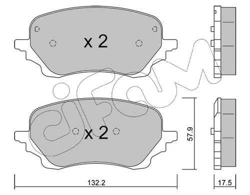 Brake Pad Set, disc brake (822-1247-0)