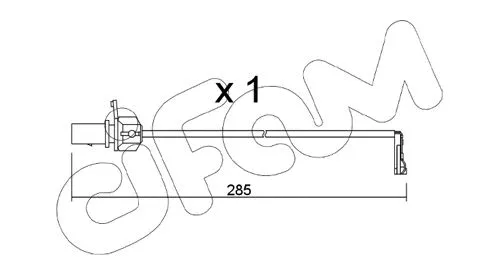 Warning Contact, brake pad wear (SU.345)