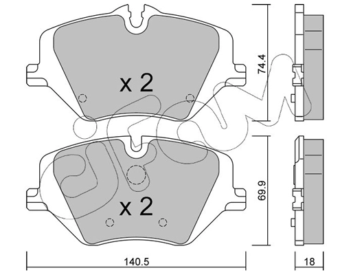 Brake Pad Set, disc brake (822-1354-0)