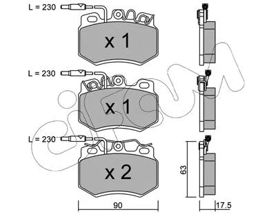 Brake Pad Set, disc brake (822-049-0)