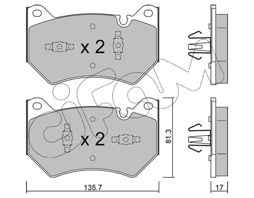 Brake Pad Set, disc brake (822-1170-1)