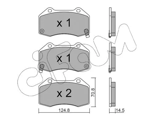 Brake Pad Set, disc brake (822-651-3)