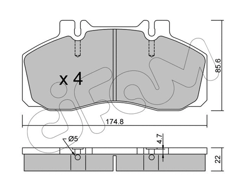 Brake Pad Set, disc brake (822-266-0)
