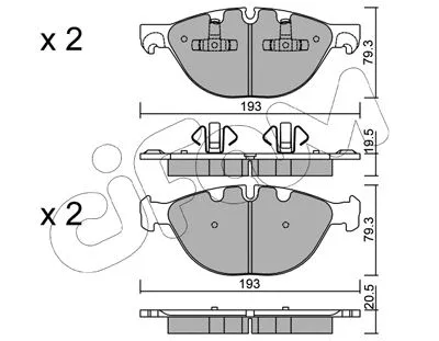 Brake Pad Set, disc brake (822-823-0)