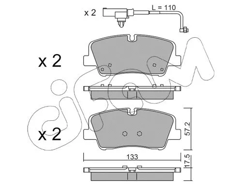 Brake Pad Set, disc brake (822-1095-1)