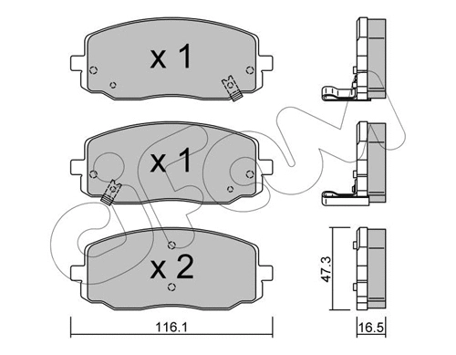 Brake Pad Set, disc brake (822-629-0)