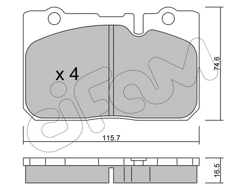 Brake Pad Set, disc brake (822-757-0)