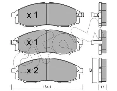 Brake Pad Set, disc brake (822-611-0)