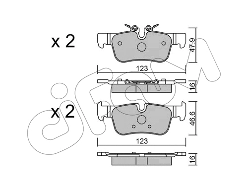 Brake Pad Set, disc brake (822-1038-0)