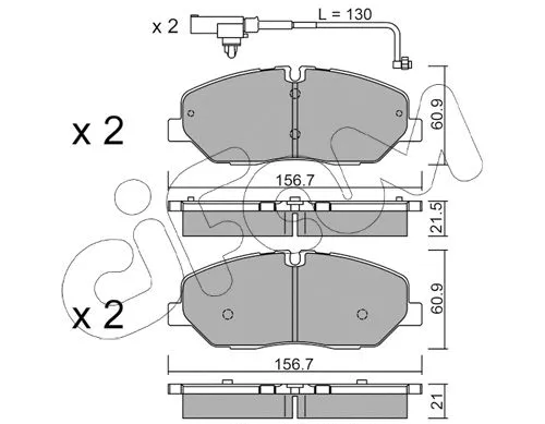 Brake Pad Set, disc brake (822-1094-1)