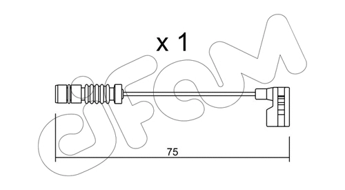 Warning Contact, brake pad wear (SU.251)