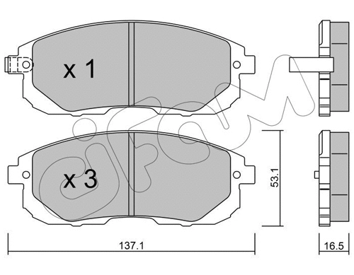 Brake Pad Set, disc brake (822-876-0)