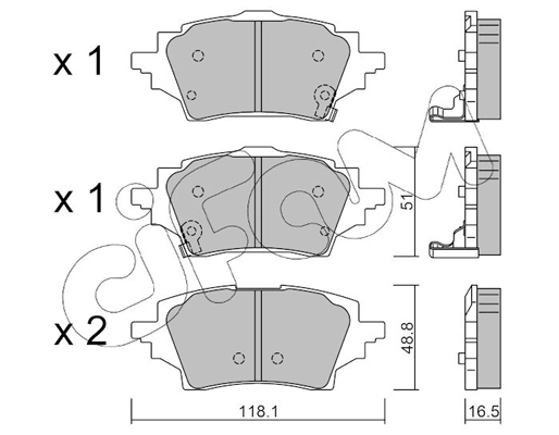 Brake Pad Set, disc brake (822-1228-0)