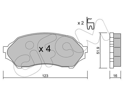 Brake Pad Set, disc brake (822-387-0)
