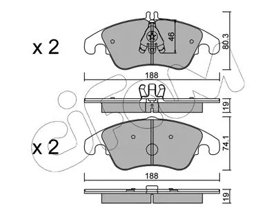 Brake Pad Set, disc brake (822-775-2)