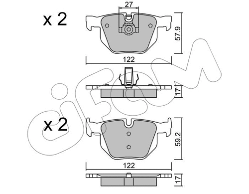Brake Pad Set, disc brake (822-644-0)