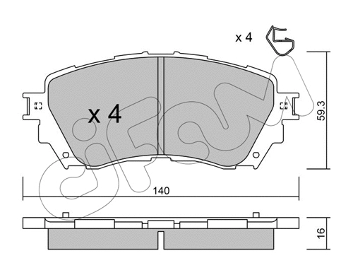 Brake Pad Set, disc brake (822-994-0)