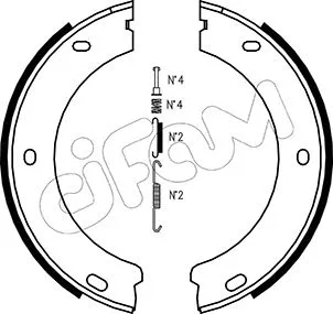 Brake Shoe Set, parking brake (153-325K)