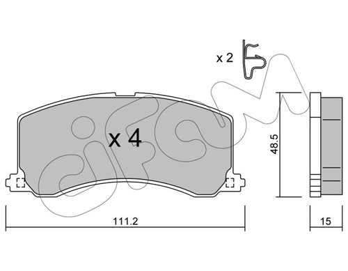 Brake Pad Set, disc brake (822-248-0)