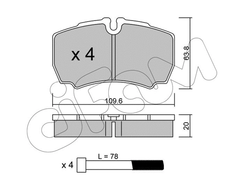 Brake Pad Set, disc brake (822-604-0)
