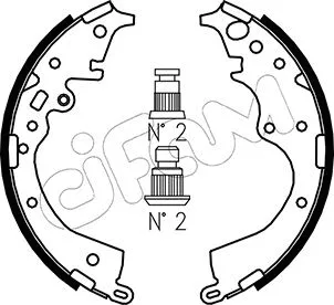 Brake Shoe Set (153-452)