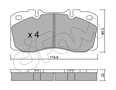 Brake Pad Set, disc brake (822-268-0)