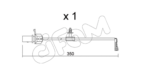 Warning Contact, brake pad wear (SU.380)