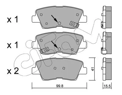 Brake Pad Set, disc brake (822-886-1)