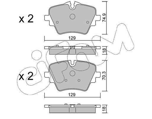 Brake Pad Set, disc brake (822-1037-1)