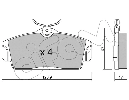 Brake Pad Set, disc brake (822-305-0)