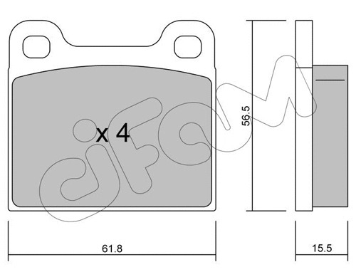Brake Pad Set, disc brake (822-003-4)