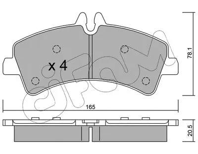 Brake Pad Set, disc brake (822-674-0)