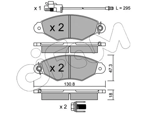 Brake Pad Set, disc brake (822-253-2)