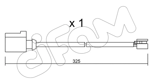 Warning Contact, brake pad wear (SU.271)