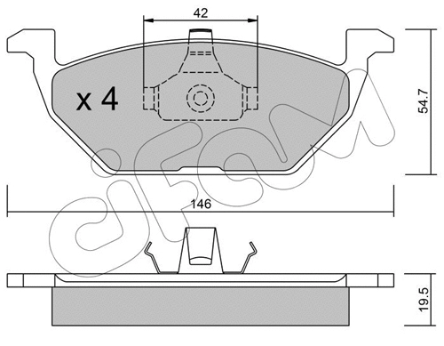 Brake Pad Set, disc brake (822-211-0)