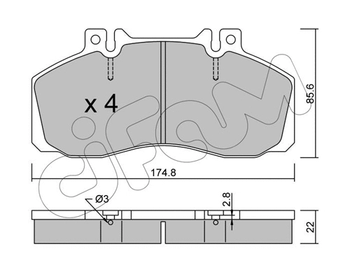 Brake Pad Set, disc brake (822-267-0)