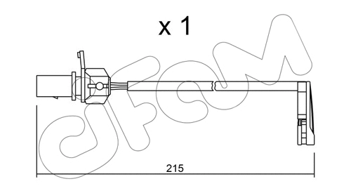 Warning Contact, brake pad wear (SU.291)