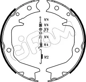 Brake Shoe Set, parking brake (153-265K)