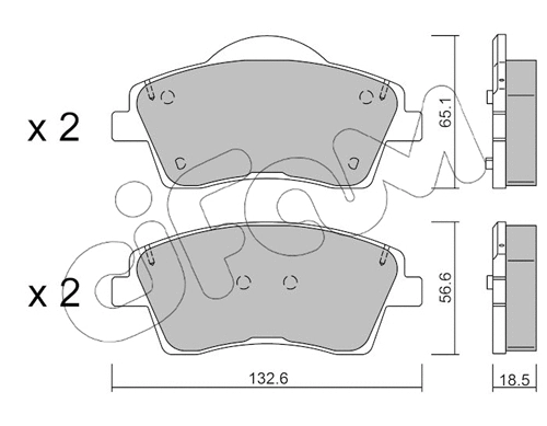Brake Pad Set, disc brake (822-1249-0)