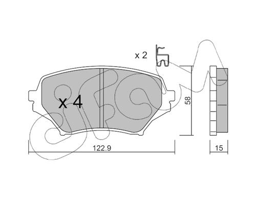 Brake Pad Set, disc brake (822-870-0)