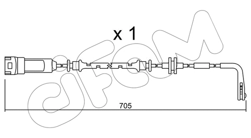 Warning Contact, brake pad wear (SU.146)