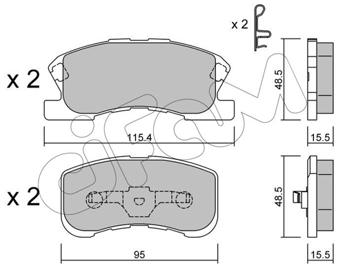 Brake Pad Set, disc brake (822-381-0)