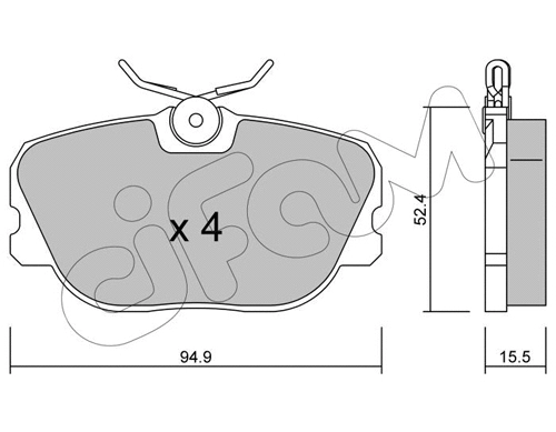 Brake Pad Set, disc brake (822-235-0)