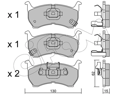 Brake Pad Set, disc brake (822-231-1)
