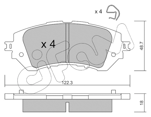 Brake Pad Set, disc brake (822-1219-0)