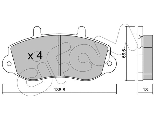 Brake Pad Set, disc brake (822-264-0)