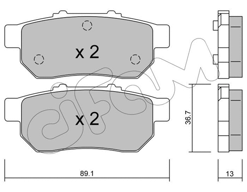 Brake Pad Set, disc brake (822-176-0)