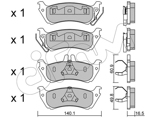 Brake Pad Set, disc brake (822-570-1)