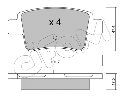 Brake Pad Set, disc brake (822-705-0)