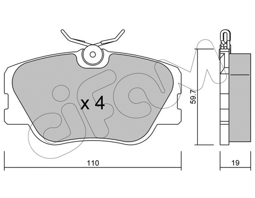 Brake Pad Set, disc brake (822-061-0)